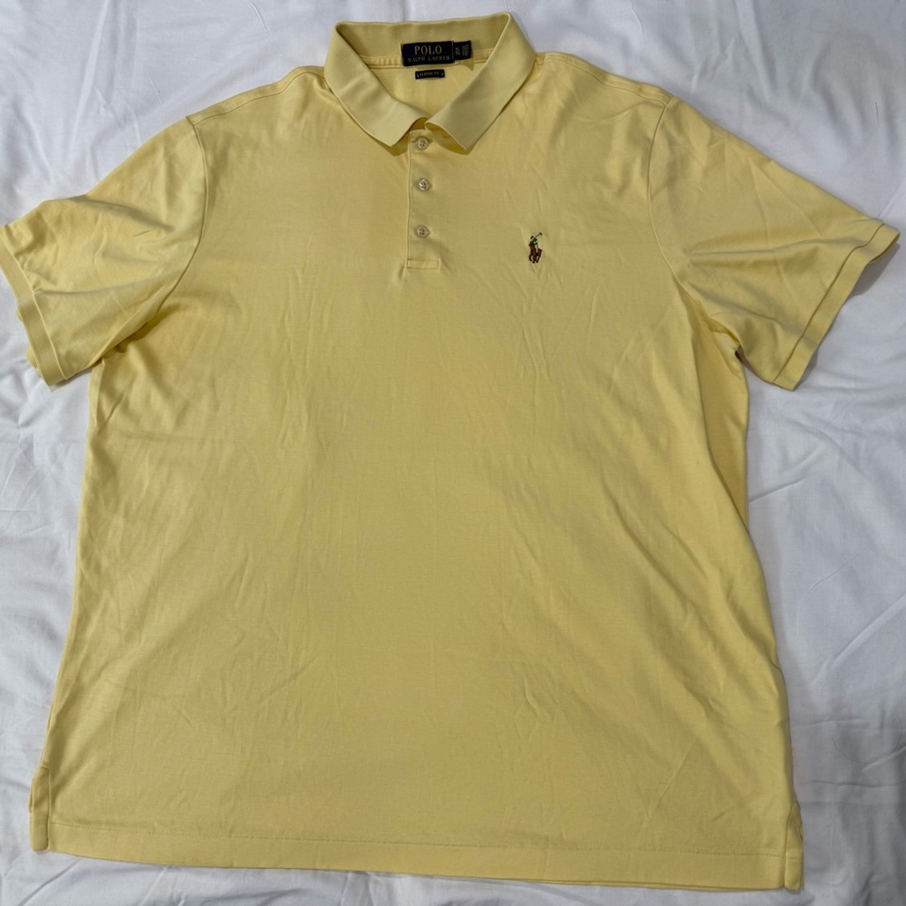 Polo Ralph Lauren Butter Yellow Short-Sleeve Polo Shirt Soft Easter Spring 🐣
